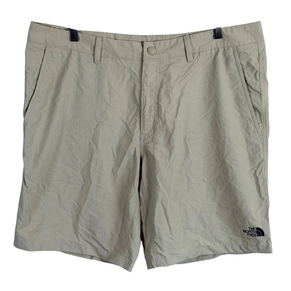 The North Face‎ Adventure Shorts Flat Front Mens 38 Beige FlashDry NF0A3T1BZDL